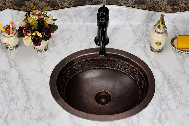satin bronze bathroom sink